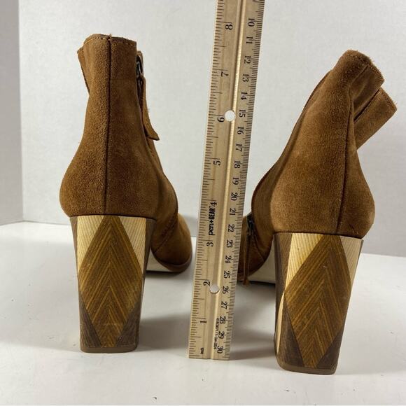 Matisse women boots 10 block heel brown suede Aztec boho festival southwestern - Picture 10 of 11